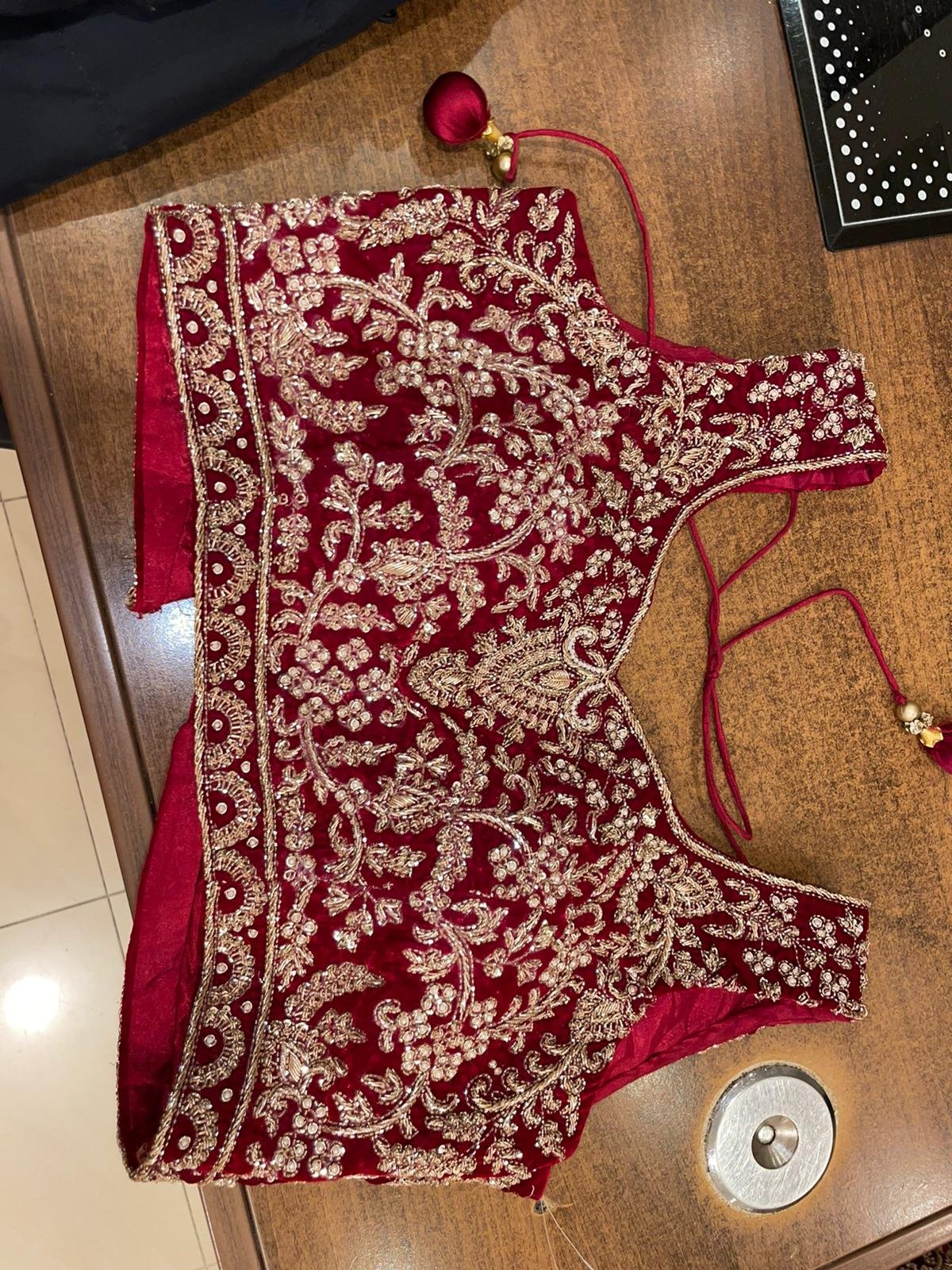 Regal Ruby Red Bridal Lehenga Set Heavy – Hand Embroidery