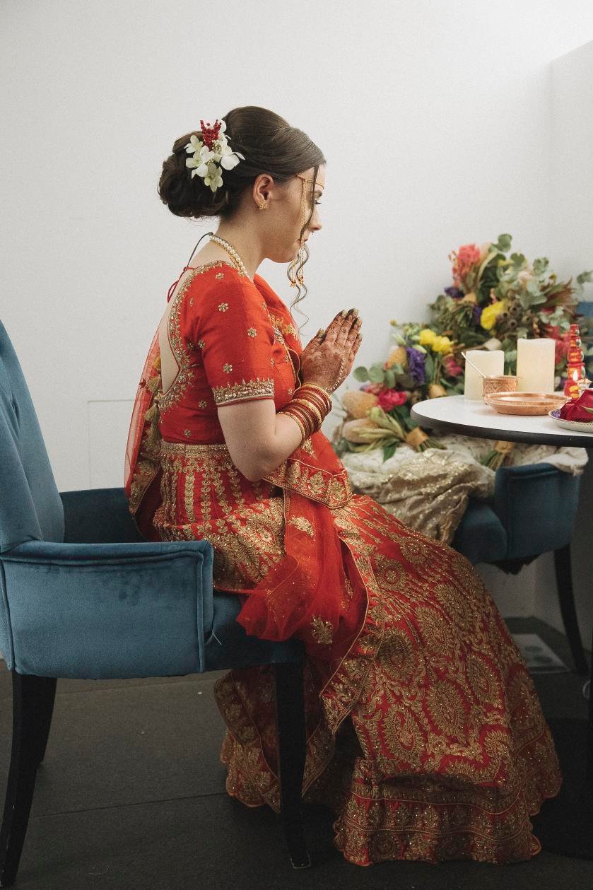 Wedding Lehenga with matching Potli