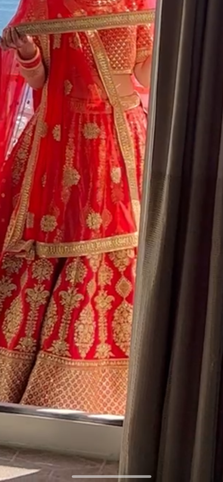 red wedding lehnga